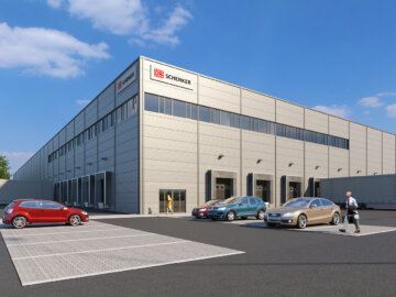 Vizualizace exteriéru průmyslové haly (Schenker a Phoenix Group)