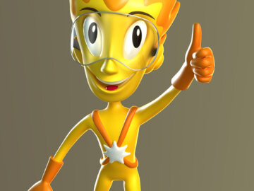 Hvězdík, 3D maskot vitaminových tablet pro děti