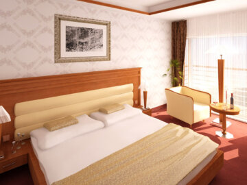 3D vizualizace interiéru hotelu RRC
