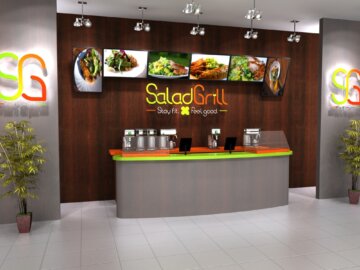 3D vizualizace obchodních prostor Salad Grill