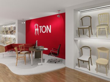 Vizualizace interiéru Showroomu firmy Ton