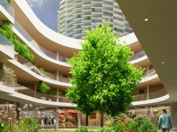 Vizualizace architektonické studie areálu Howden