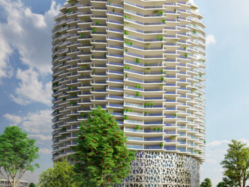 Vizualizace architektonické studie areálu Howden